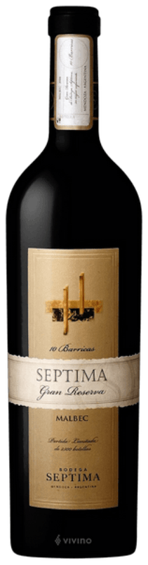 6 VINHOS Septima 10 Barricas Gran Reserva Malbec POR: